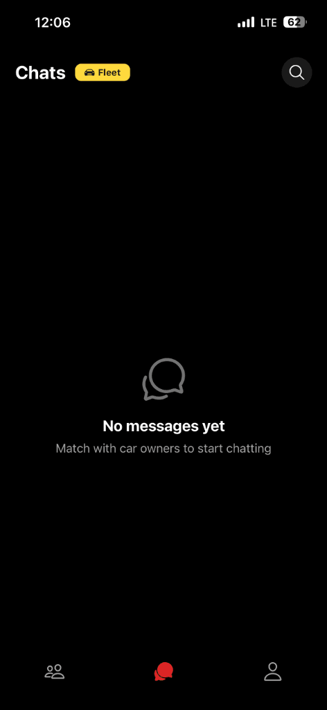 Driver onboarding screen in the WeDrive Android app